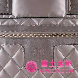 シャネル スーパーコピー　COCO　COCOON　キルティングトートバッグ シルバー×ネイビーch44aaert